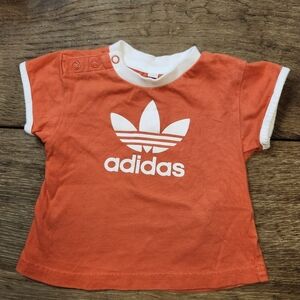 Adidas Baby Logo T-shirt Trefoil Orange Size 3-6M? See Measurements